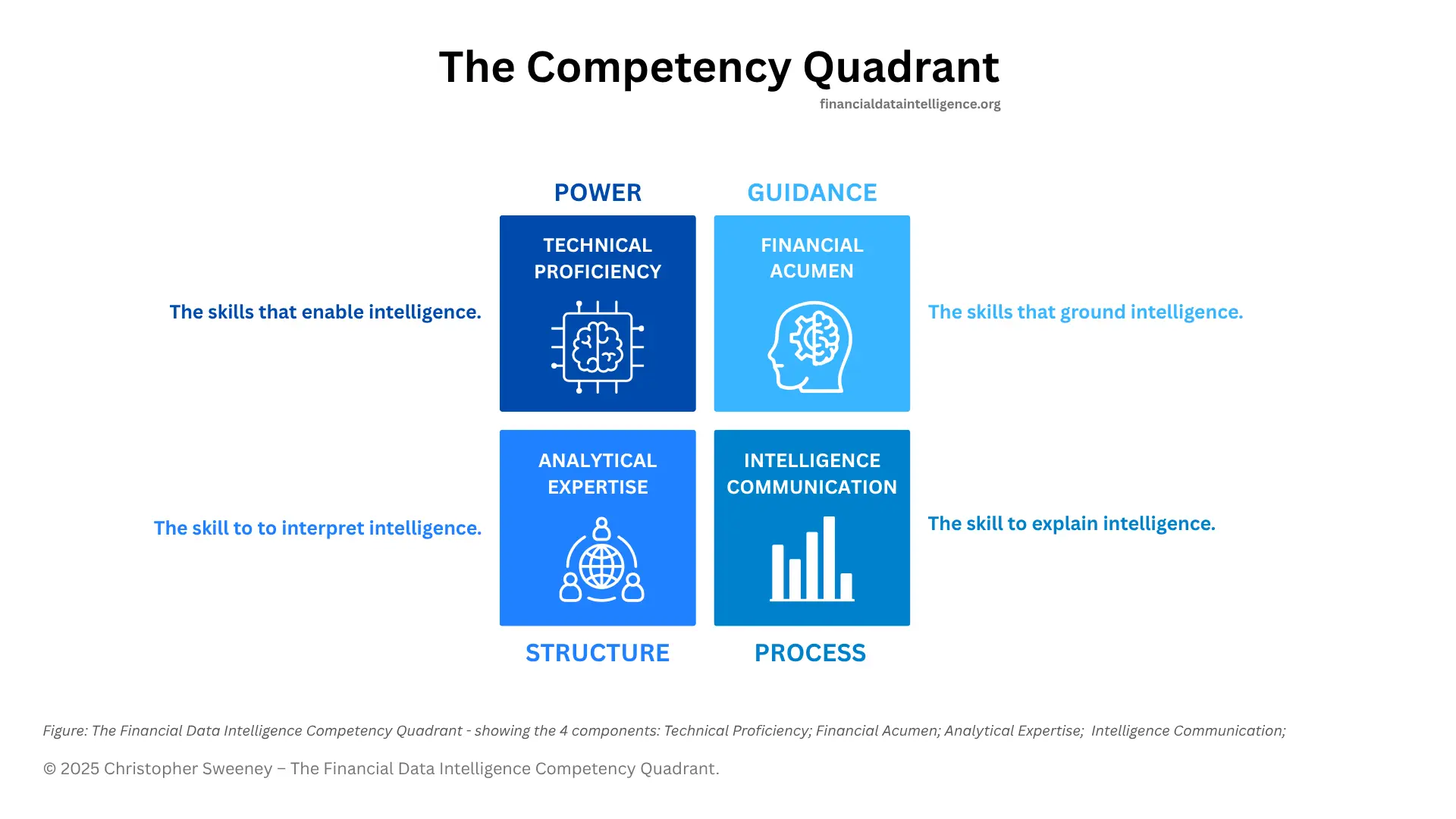 The Competency Quadrant showing the four components: Modern Technologies; Domain Expertise; Data Management; Analytical Workflows.